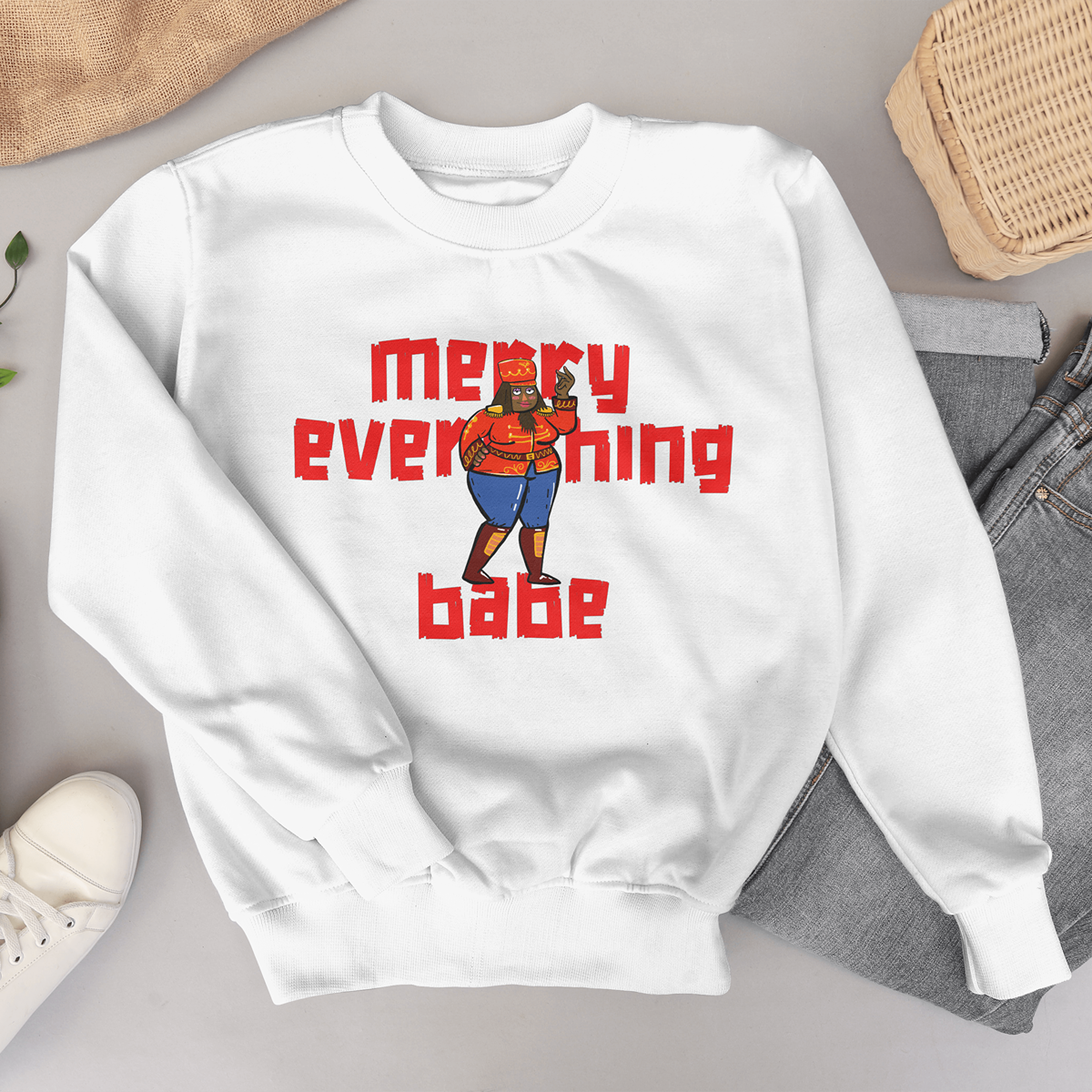 Merry Everything Babe Crewneck