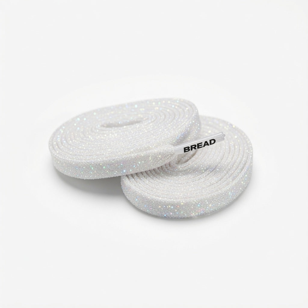 Sparkly Flat Bread Laces - Love, Boy Jordan