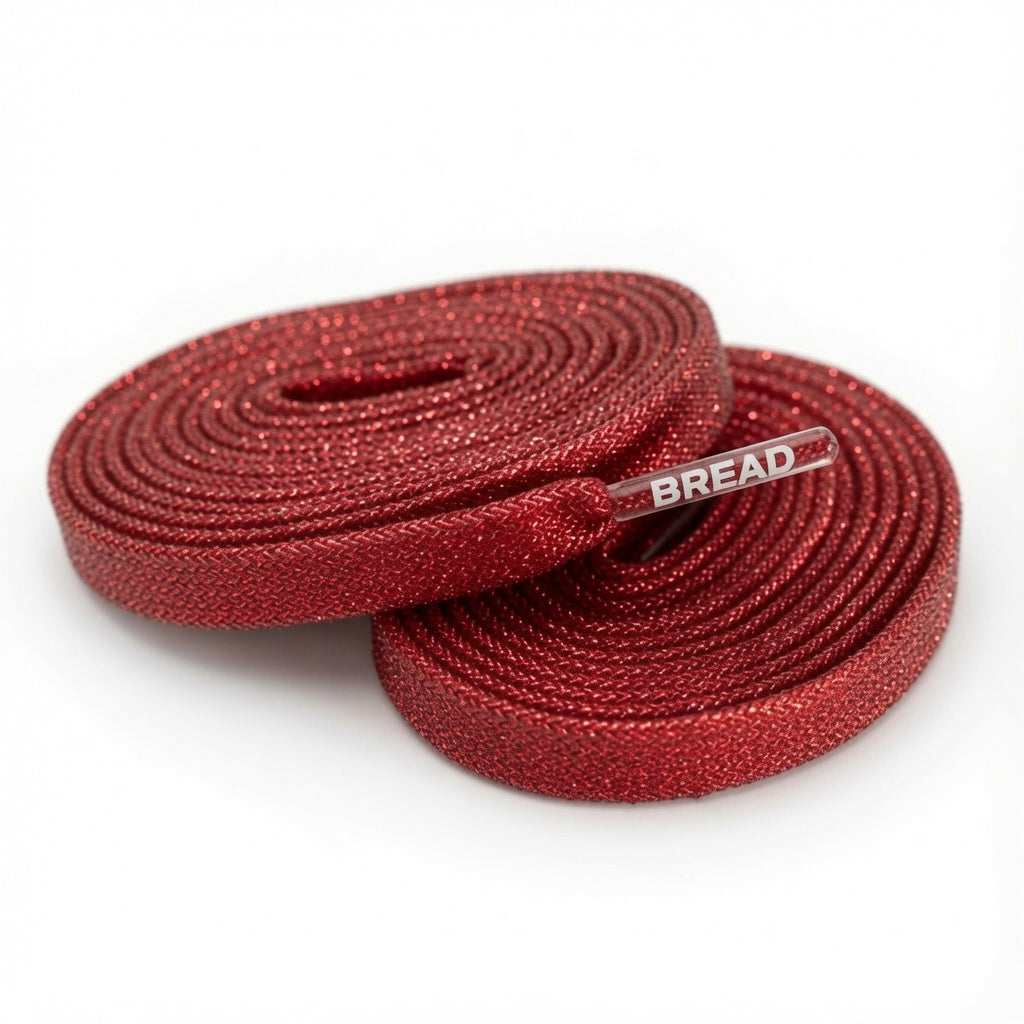Sparkly Flat Bread Laces - Love, Boy Jordan