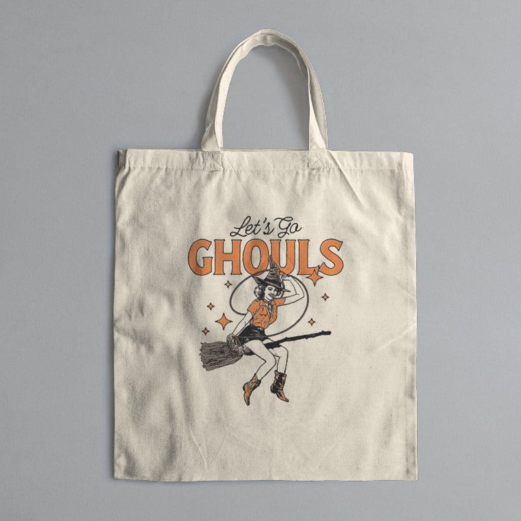 Let's Go Ghouls Canvas Tote