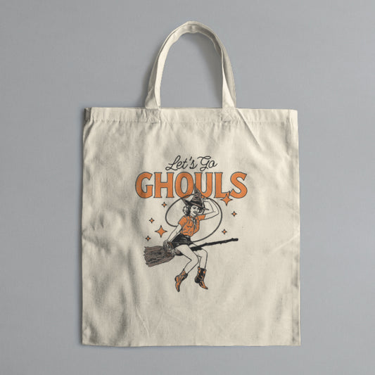 Let's Go Ghouls Canvas Tote