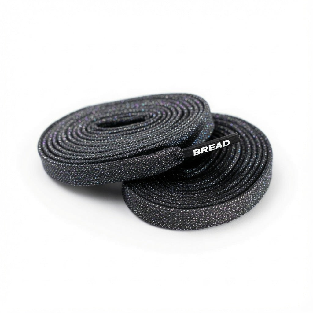 Sparkly Flat Bread Laces - Love, Boy Jordan