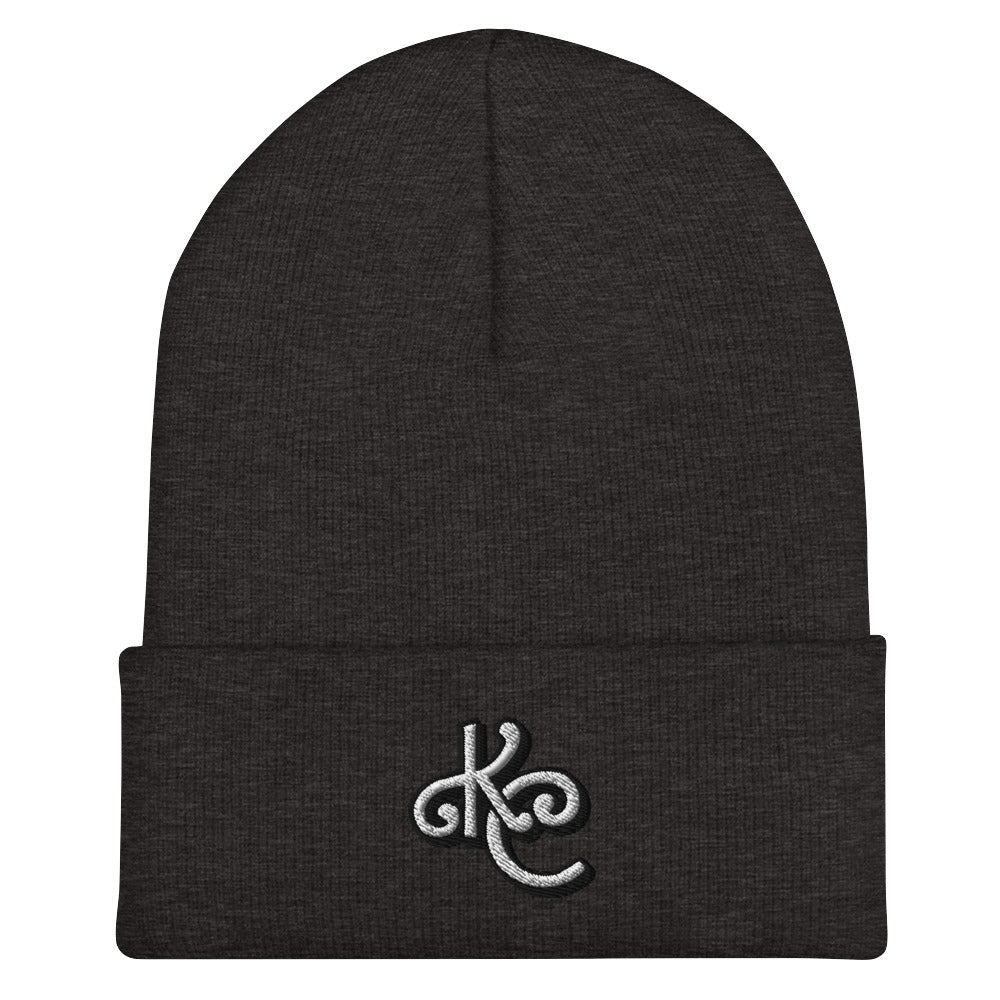 KC Black and White Cuffed Beanie - Love, Boy Jordan