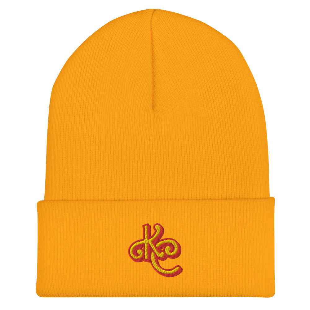 KC Red and Gold Cuffed Beanie - Love, Boy Jordan