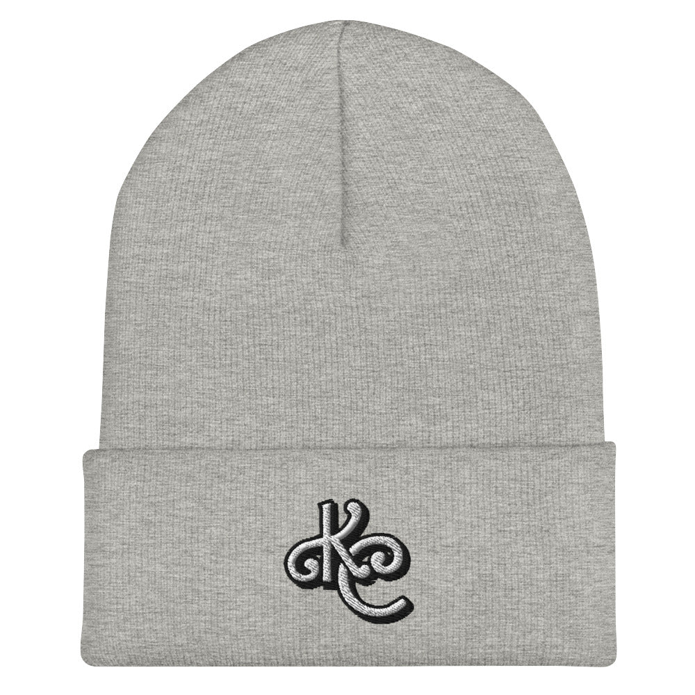 KC Black and White Cuffed Beanie - Love, Boy Jordan