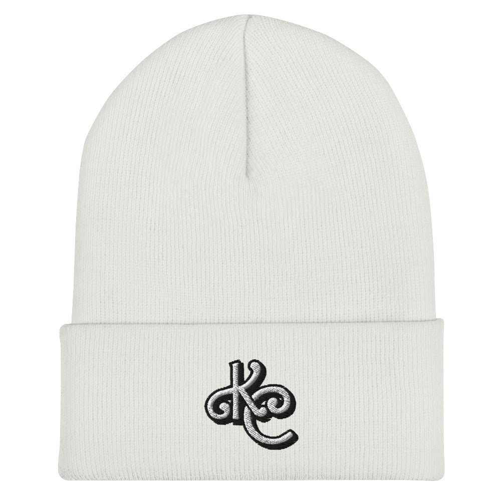 KC Black and White Cuffed Beanie - Love, Boy Jordan