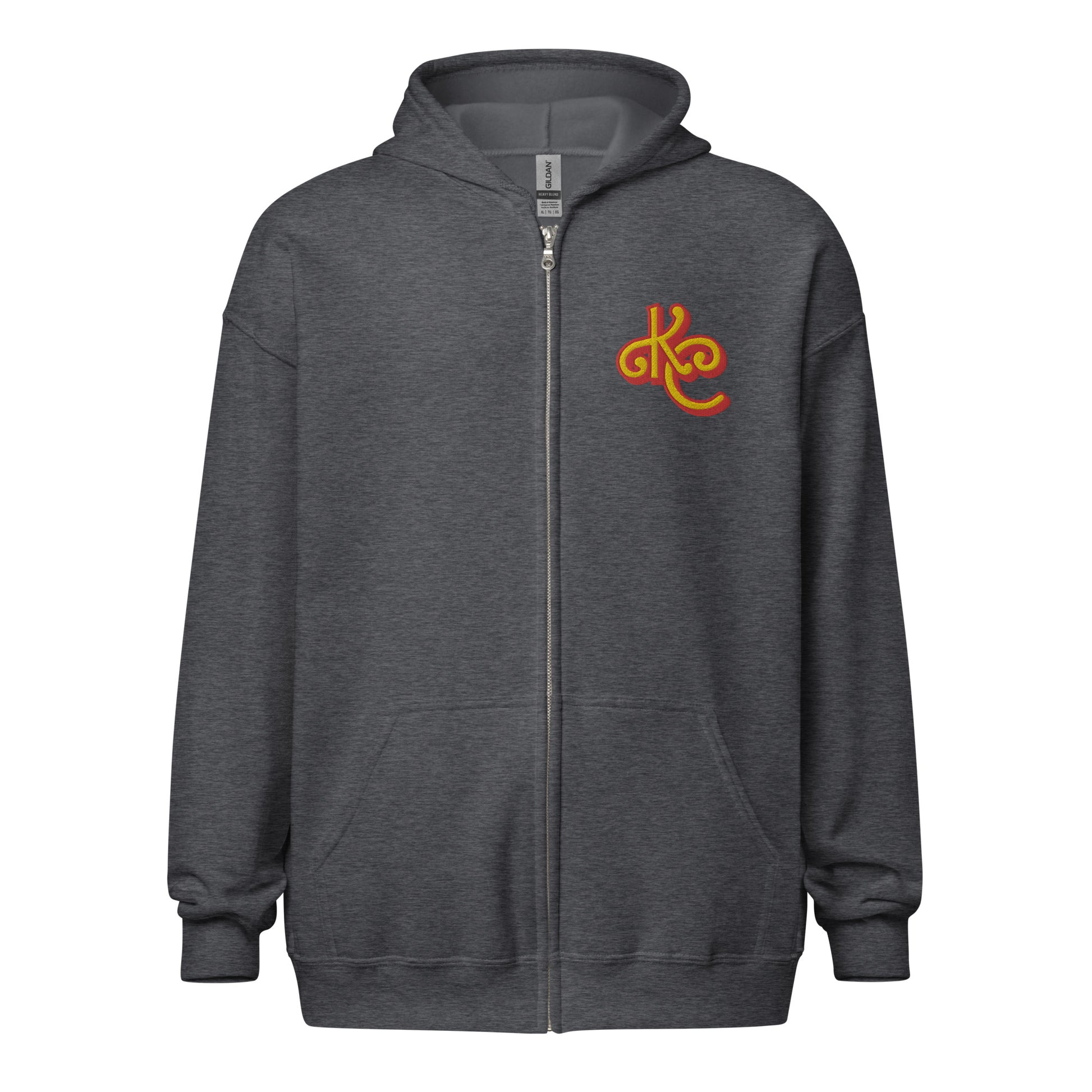 KC Red and Gold heavy blend zip hoodie - Love, Boy Jordan