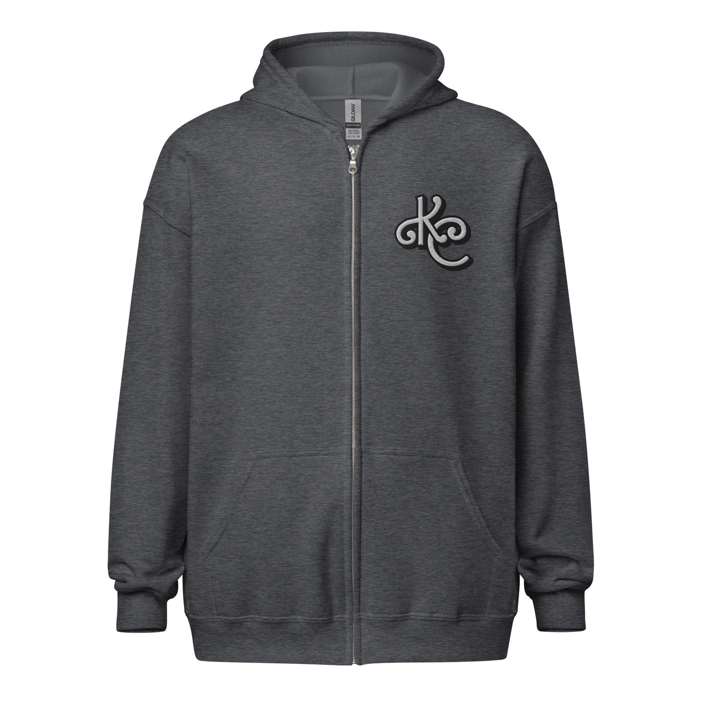 KC Black and White heavy blend zip hoodie - Love, Boy Jordan