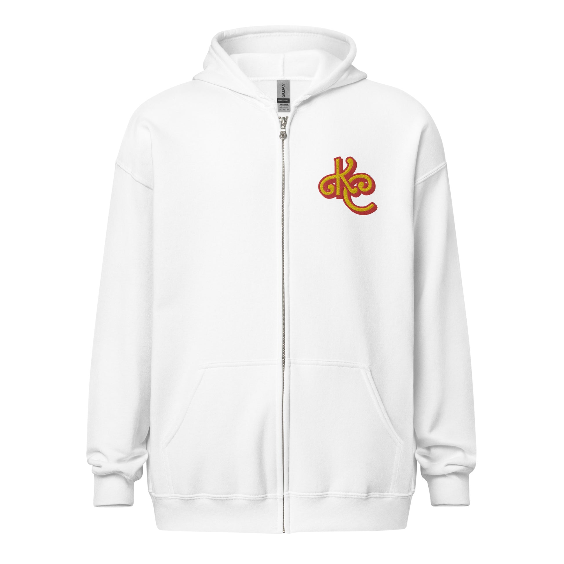 KC Red and Gold heavy blend zip hoodie - Love, Boy Jordan