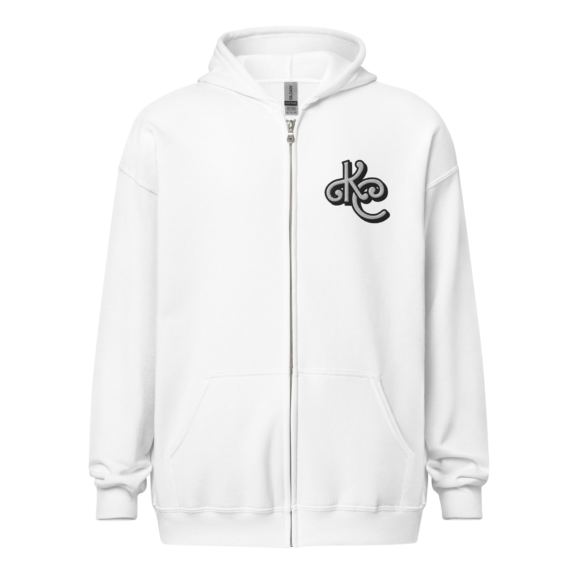 KC Black and White heavy blend zip hoodie - Love, Boy Jordan