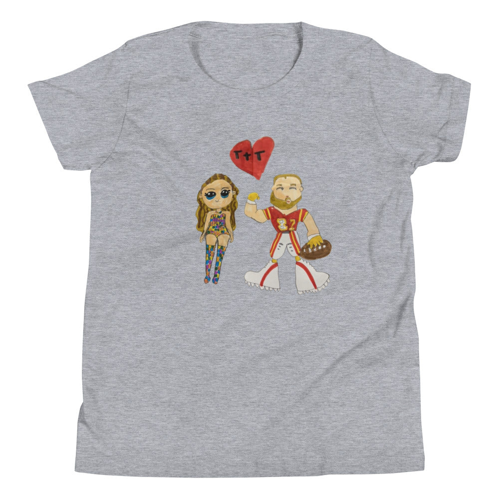 Taylor and Kelce Youth Short Sleeve T-Shirt - Love, Boy Jordan