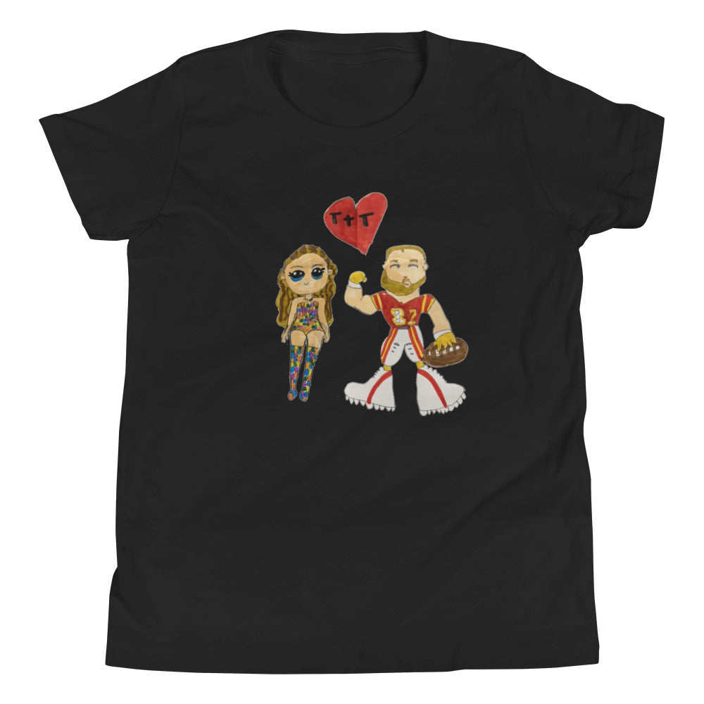 Taylor and Kelce Youth Short Sleeve T-Shirt - Love, Boy Jordan