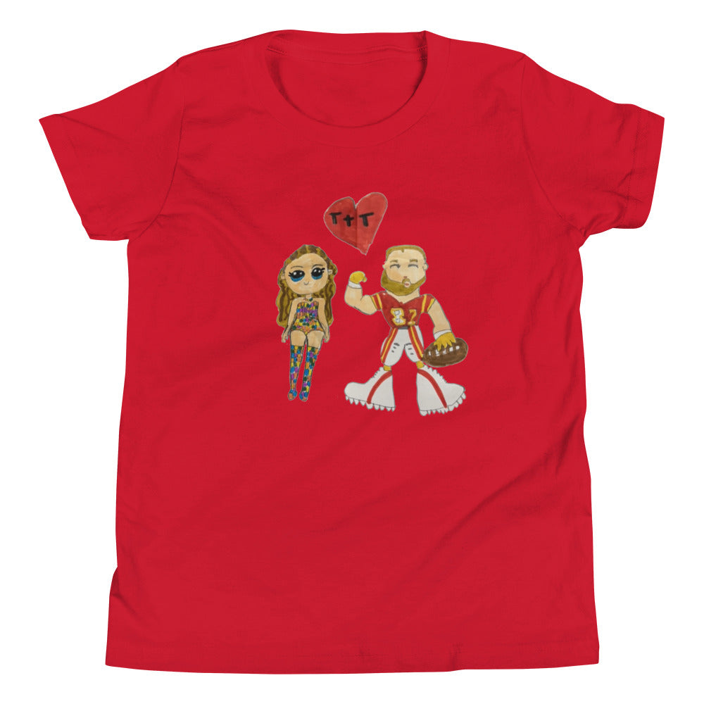 Taylor and Kelce Youth Short Sleeve T-Shirt - Love, Boy Jordan