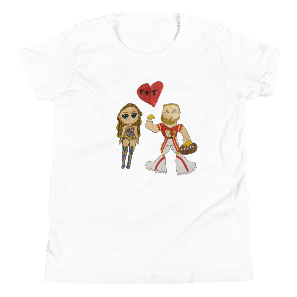 Taylor and Kelce Youth Short Sleeve T-Shirt - Love, Boy Jordan