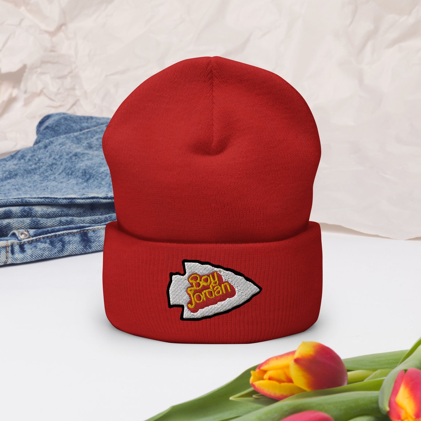 KC Chiefs Cuffed Beanie - Love, Boy Jordan