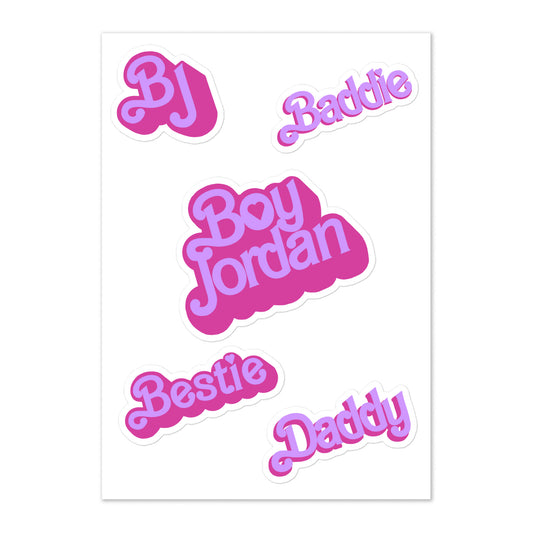 Sticker sheet - Love, Boy Jordan
